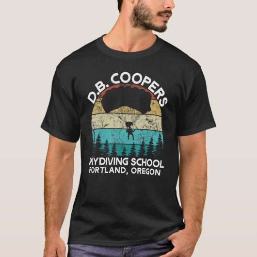 D B Coopers Skydiving School Portland Oregon T-shirt (Voorkant)