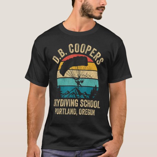 D B Coopers Skydiving School Portland Oregon Vint T-shirt (Voorkant)