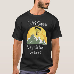 D B Coopers Skydiving School Retro Sunset Moon T-shirt