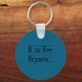 D B Is For Bryson Name Student Kindergarten Sleutelhanger (Voorkant)
