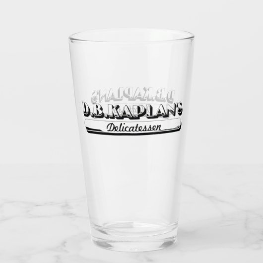 D.B. Kaplan's Delicatessen & Restaurant, Chicago. Glas (Achterkant)