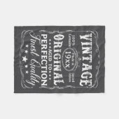 D Birthday Vintage Aged To Perfection  Fleece Deken (Voorkant (Horizontaal))