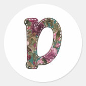 D bloem ronde sticker (Voorkant)