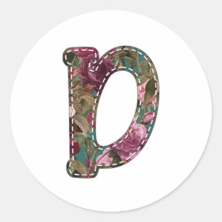 D bloem ronde sticker