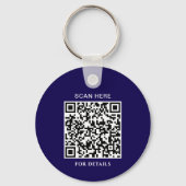 D Blue Logo Aluminium Circle Sleutelhanger met QR- (Achterkant)