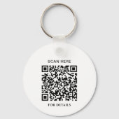 D Blue Logo Aluminium Circle Sleutelhanger met QR- (Achterkant)