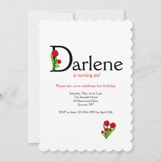 "D"-brief (elke voornaam toevoegen met letter D) Kaart (Voorkant)