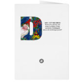 D BRIEF/SANTA CLAUS MET RODE RIBBON MONOGRAM (Achterkant)