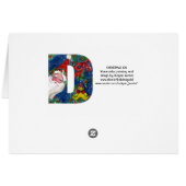 D BRIEF/SANTA CLAUS MET RODE RIBBON MONOGRAM (Achterkant Horizontaal)