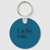 D C Is For Collin Name Student Kindergarten  Sleutelhanger (Voorkant)