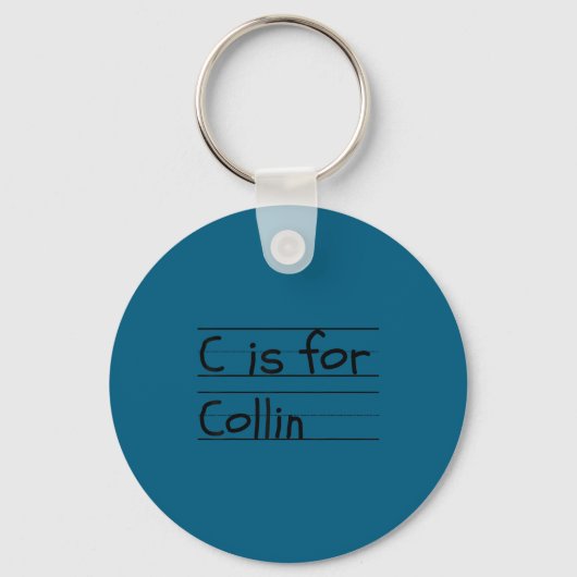 D C Is For Collin Name Student Kindergarten Sleutelhanger (Voorkant)