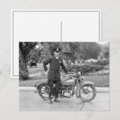 D.C. Politieagent motorfiets, 1932 Briefkaart (Voorkant / Achterkant)