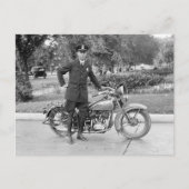 D.C. Politieagent motorfiets, 1932 Briefkaart (Voorkant)