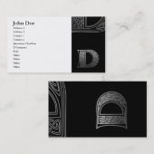 D Celtic Monogram Visitekaartje (Voorkant / Achterkant)