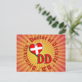 D CIRCULAIRE ACRONYM LOGO ARTS VAN DIVINITEIT BRIEFKAART (Staand voorkant)