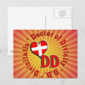D CIRCULAIRE ACRONYM LOGO ARTS VAN DIVINITEIT BRIEFKAART (Voorkant / Achterkant)