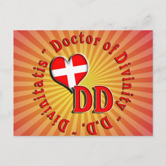 D CIRCULAIRE ACRONYM LOGO ARTS VAN DIVINITEIT BRIEFKAART (Voorkant)