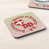 D CIRCULAIRE ACRONYM LOGO ARTS VAN DIVINITEIT DRANKJES ONDERZETTER (Linkerzijde)