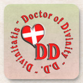 D CIRCULAIRE ACRONYM LOGO ARTS VAN DIVINITEIT DRANKJES ONDERZETTER (Voorkant)