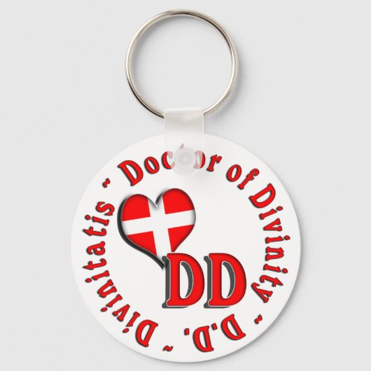 D CIRCULAIRE ACRONYM LOGO ARTS VAN DIVINITEIT SLEUTELHANGER (Voorkant)