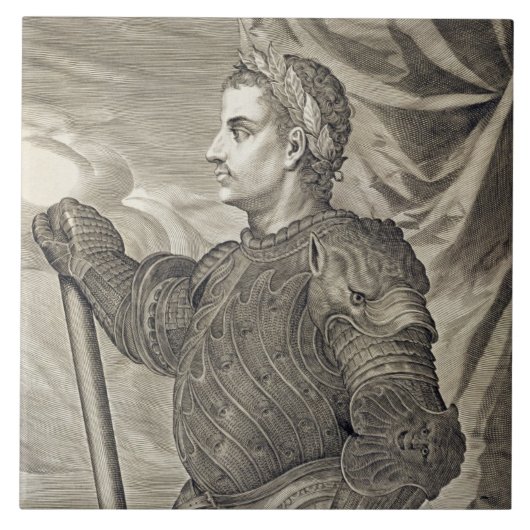 D. Claudius Caesar Emperor van Rome van 41 t/m 54  Tegeltje (Voorkant)