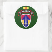 D Co, 75th Infantry Regiment - Rangers, Vietnam Ronde Sticker (Tas)