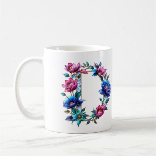 D Coffee Mok – Floral Design voor Gifting (Links)