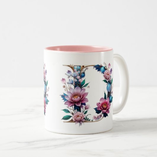 D Coffee Mok – Floral Design voor Gifting (Voorkant rechts)