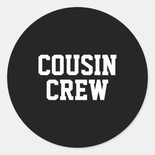 D Cousin Crew Matching Family  Ronde Sticker (Voorkant)