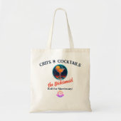 D&D Bachelorette Canvas tas: Crits & Cocktails Tote Bag (Voorkant)