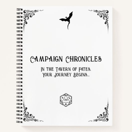 D&D Campaign Chronicle-Notitieboek Notitieboek (Voorkant)