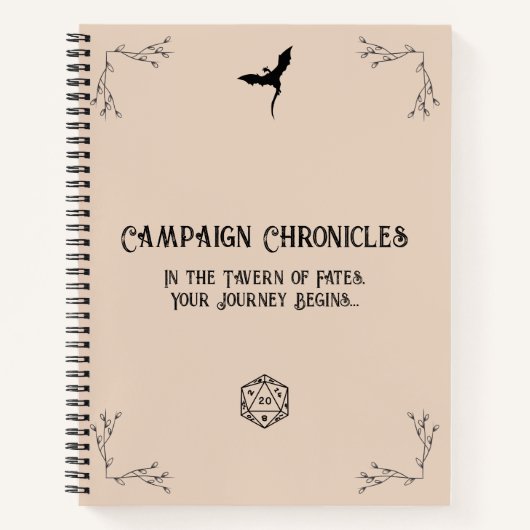 D&D Campaign Chronicle-Notitieboek Notitieboek (Voorkant)