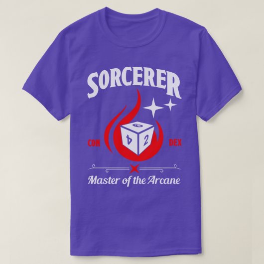 D&D Character Class Sorcerer T-shirt (Design voorkant)