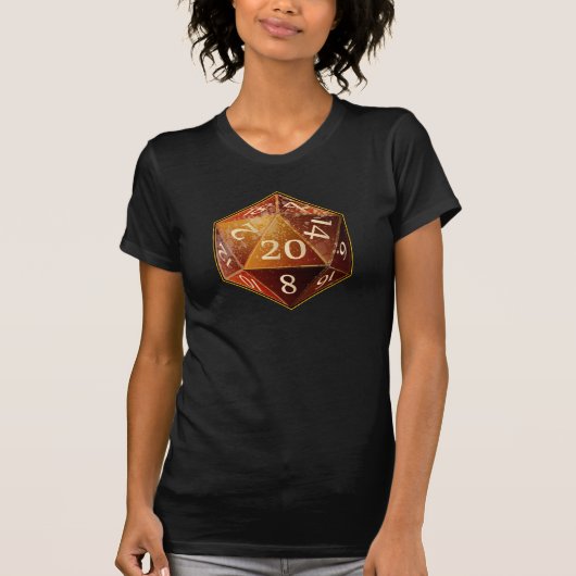 D&D d20 Sandstone en tan SAHARA die T-shirt (Voorkant)