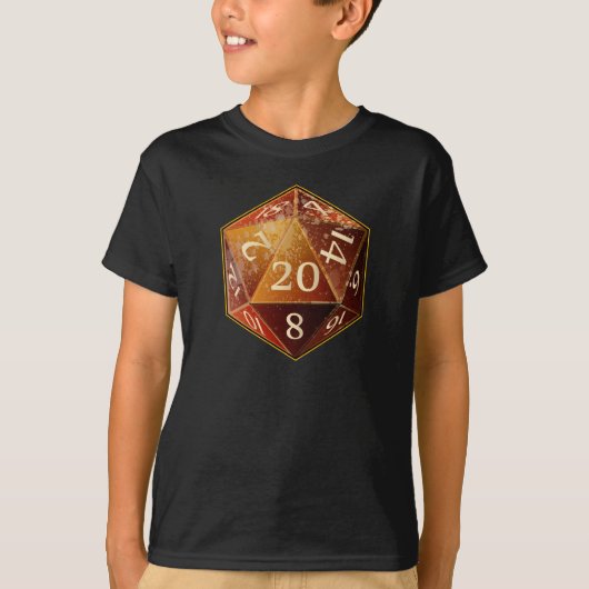 D&D d20 Sandstone en tan SAHARA die T-shirt (Voorkant)