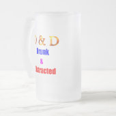 D&D Drink en afgeleid Matglas Bierpul (Voorkant links)