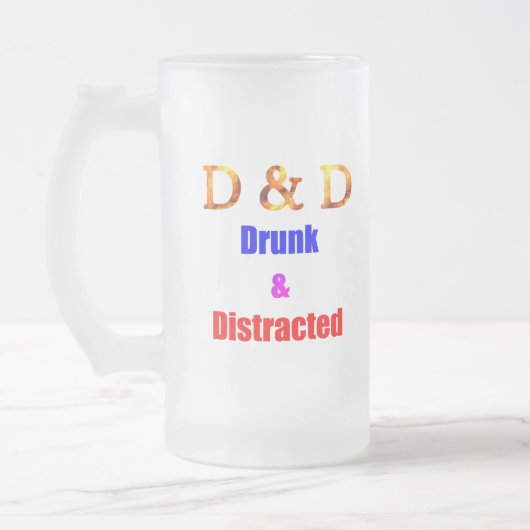 D&D Drink en afgeleid Matglas Bierpul (Links)