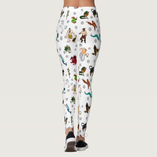 D&D Dungeons en Dragons Dice en creaties Leggings (Achterkant)