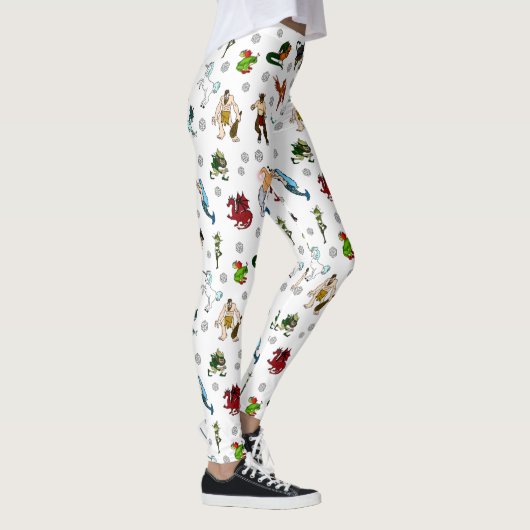 D&D Dungeons en Dragons Dice en creaties Leggings (Rechts)