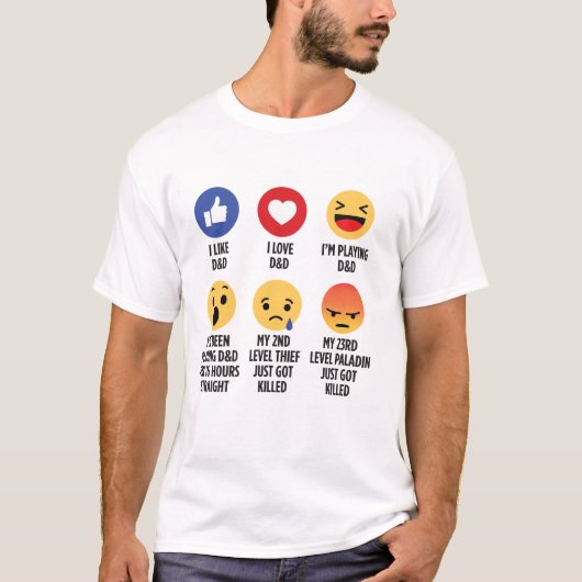 D&D Emojis T-shirt (Voorkant)