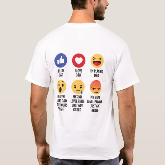 D&D Emojis T-shirt (Achterkant)