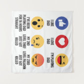 D&D Emojis Wandkleed (Voorkant (horizontaal))