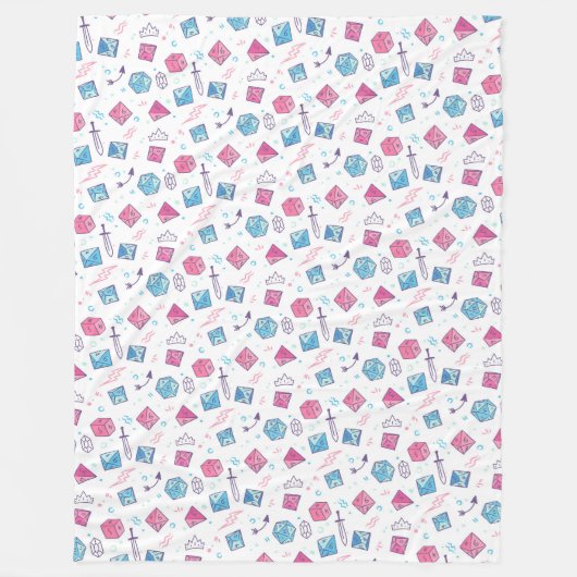 D&D Gooi Deken, Schattigee D20 Fleece Deken (Voorkant)