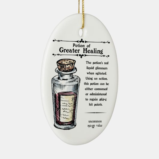 D&D Greater Healing Potion Ceramic Ornaming Keramisch Ornament (Rechts)