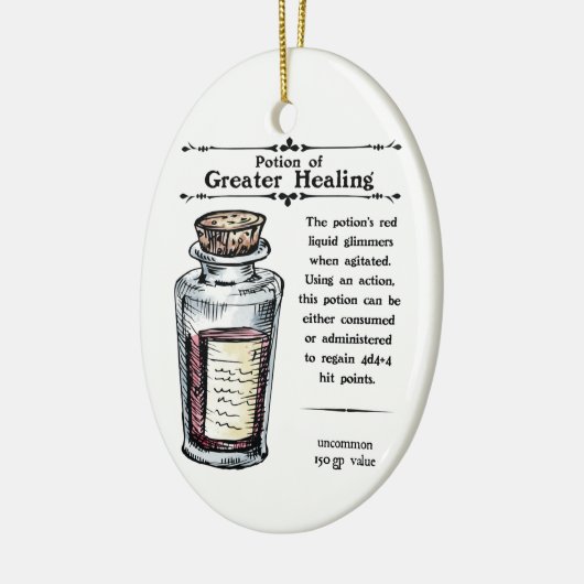 D&D Greater Healing Potion Ceramic Ornaming Keramisch Ornament (Links)