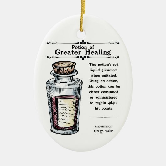 D&D Greater Healing Potion Ceramic Ornaming Keramisch Ornament (Voorkant)