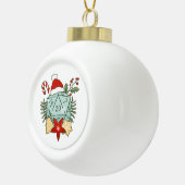 D&D Kerstmis D20 dobbelstenen Keramische Bal Ornament (Rechts)