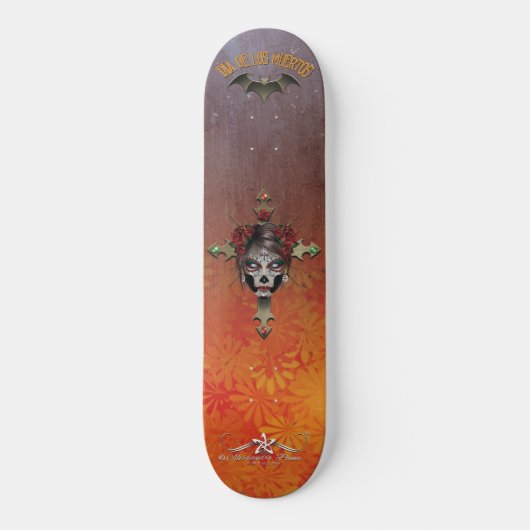 D.D.L.M. La Catrina Persoonlijk Skateboard (Voorkant)
