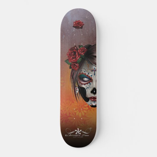 D.D.L.M. La Catrina Persoonlijk Skateboard (Voorkant)