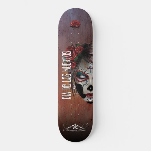 D.D.L.M. La Catrina Persoonlijk Skateboard (Voorkant)